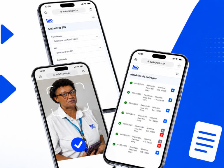 Tela do Módulo EPI Digital, parte do Portal do Cliente da Bioproteção